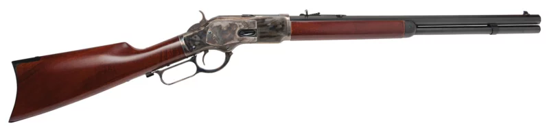 Cimarron CA281 1873 Short Full Size 45 Colt (LC) 10+1, 20" Blued Octagon Steel Barrel, Color Case Hardened Steel Receiver, Wood Stock, Right Hand