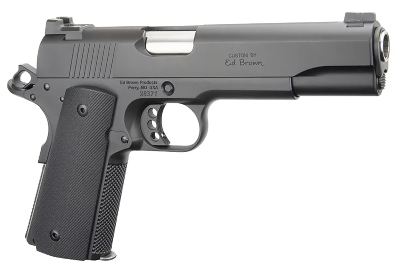 Ed Brown SF18G4 Special Forces 45 ACP 7+1 5" Stainless Steel Barrel, Black Gen4 Serrated Carbon Steel Slide & Frame w/Beavertail, Black VZ Grip, Right Hand