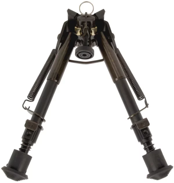 Allen 2207 Bozeman  Rifle Bipod Black Aluminum w/Sling Swivel Stud Mount, Rubber Feet & 6-9" Vertical Adjustment