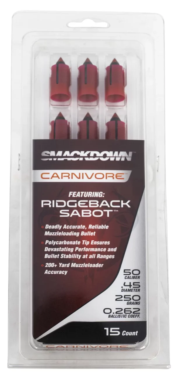 Traditions A2007 Smackdown Carnivore 50Cal 250gr 15/Box