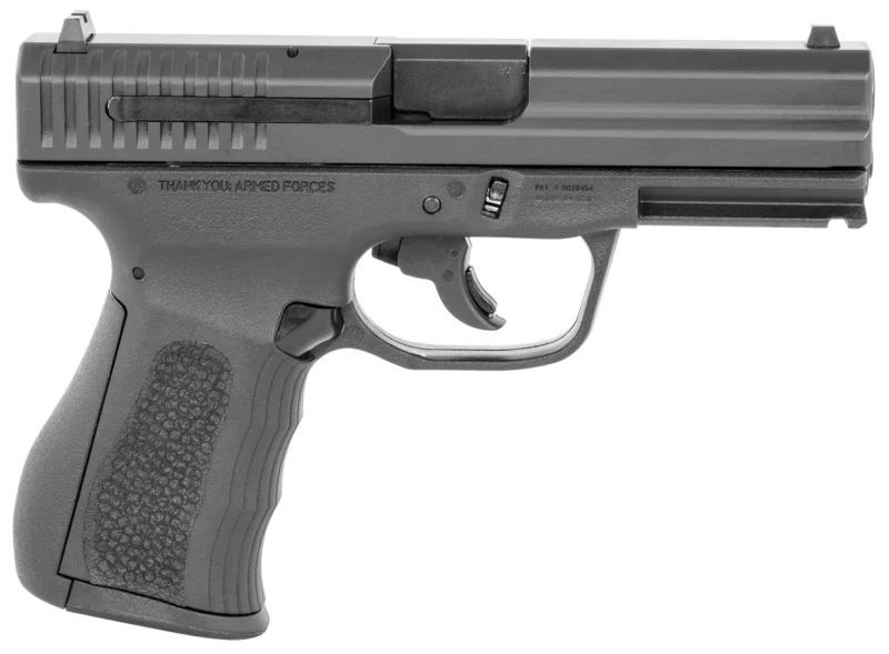 FMK G9C1G2BSSCM 9C1 G2 *CA/MA Compliant 9mm Luger 10+1 4" Black Stainless Steel Barrel, Black Serrated Carbon Steel Slide, Black Polymer Frame w/Picatinny Rail, Black Backstrap Grip