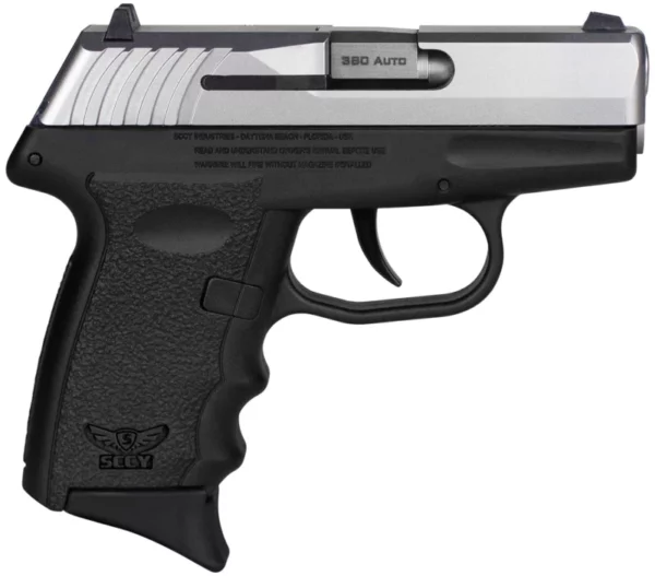 SCCY Industries CPX-3TTBK CPX-3  Sub-Compact Frame 380 ACP 10+1, 3.10" Stainless Quadlock Barrel, Serrated Stainless Steel Slide, Black Polymer Frame w/Finger Grooves, No Safety, Right Hand
