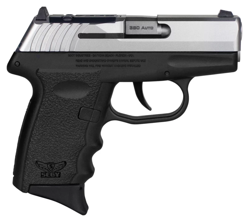 SCCY Industries CPX3TTBKRDRG3 CPX-3 RD Sub-Compact Frame 380 ACP 10+1, 2.96" Stainless Quadlock Barrel Stainless Steel Serrated Slide, Black Polymer Frame w/Finger Grooves, No Safety, Right Hand