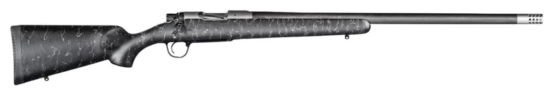 Christensen Arms 8010604001 Ridgeline 6.5 Creedmoor 4+1 20" Carbon Fiber/Threaded Barrel, Tungsten Gray Cerakote, Black with Gray Webbing Stock