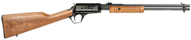Rossi RP22181WDEN07 Gallery Full Size 22 LR 15+1, 18" Polished Black Steel Barrel, Polished Black w/Engraving Steel Receiver, Hardwood Fixed Stock, Right Hand
