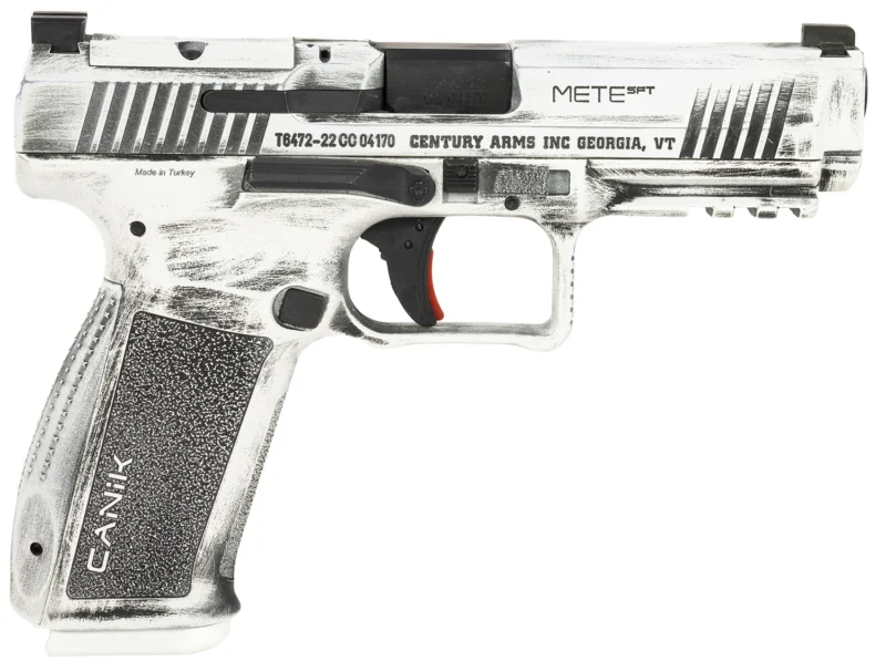 Canik HG5636ADN Mete SFT 9mm Luger 18+1(2) 4.46" Barrel, Serrated Optic Cut Slide, Polymer Frame w/Picatinny Accessory Rail & Beavertail, Speed loader and IWB/OWB Holster.
