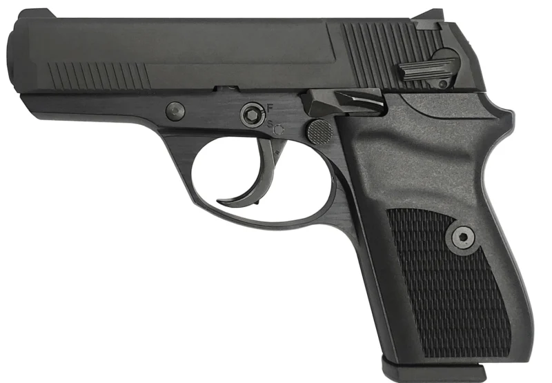 Rock Island 56798 LI380 Compact 380 ACP 8+1, 3.55" Black Steel Barrel, Black Parkerized Serrated Slide, Black Parkerized Steel Frame w/Beavertail, Black Polymer Grip