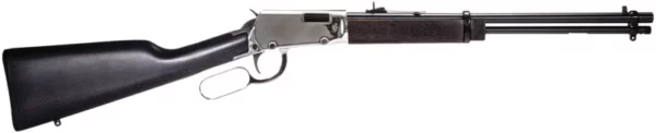 Rossi RL22181WDNI Rio Bravo  22 LR 15+1 18" Polished Black Barrel, Nickel Rec, Black Hardwood Furniture