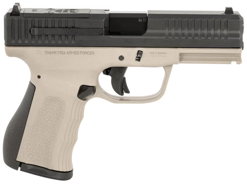 FMK FMKG49TG G3 9mm Luger 14+1 4" Stainless Steel Barrel, Black Optic Cut/Serrated Carbon Steel Slide, Titanium Gray Polymer Frame w/Picatinny Rail, Black Backstrap Grip