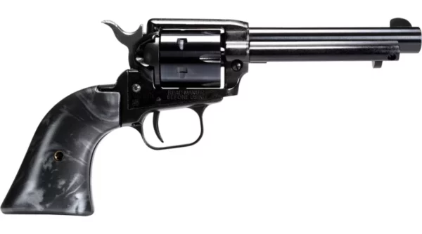 Heritage Mfg RR22B4BP Rough Rider  22 LR 6 Shot, 4.75" Black Oxide Steel Barrel, Black Oxide Zinc Alloy Frame, Black Oxide Cylinder, Black Pearl Grip, Manual Safety, Exposed Hammer