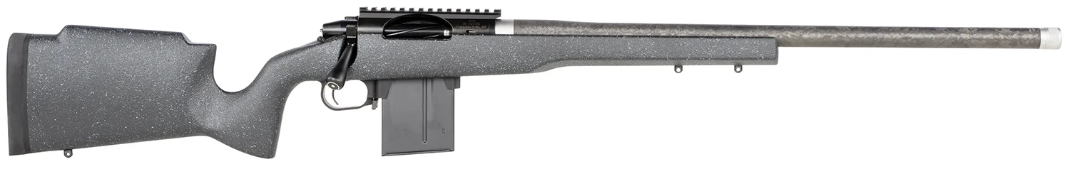 Proof Research 137857 Elevation MTR 2.0 6.5 PRC 22" Carbon Fiber Wrapped Match Grade Threaded Barrel, Black Cerakote Picatinny Rail Steel Receiver, Fixed Proof Black Granite Carbon Fiber Stock