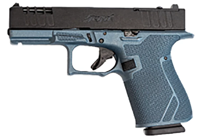 Great Lakes Firearms GL19BLU Striker 9mm 15+1 4" Front/Rear Serrations Cerakote Blue Titanium