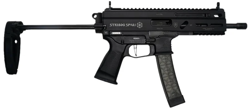 Global Ordnance LLC 850003223131 Grand Power Stribog SP9A1 9mm Luger 30+1 8" Black PDW Tailhook Brace