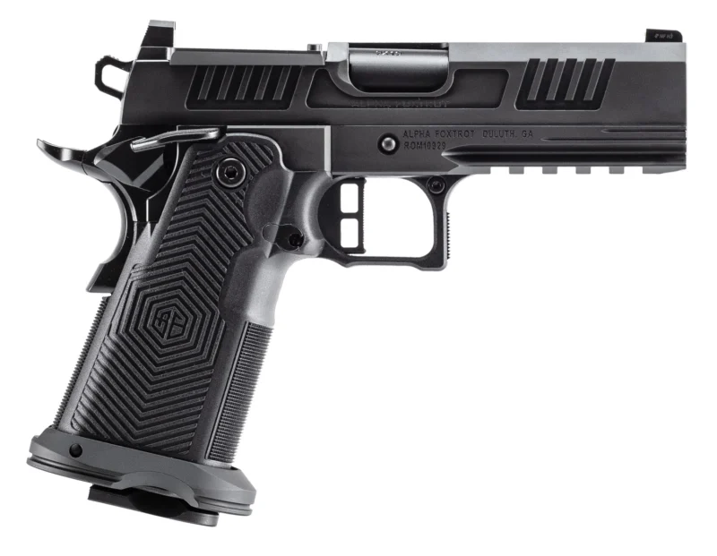 Alpha Foxtrot AA39X4CID-XDBK13 AF1911 Romulus 45 ACP 13+1 4.25" Black DLC Stainless Steel Bull Barrel, Optic Ready/Serrated Slide & Frame w/Beavertail & Picatinny Rail, RMR/RMSc Footprint