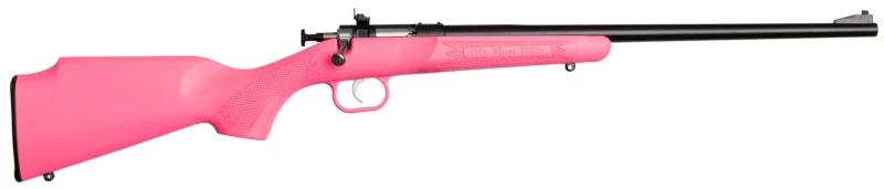 Crickett KSA2220 Youth 22 LR 1rd 16.12" Blued Barrel & Receiver, Fixed Front/Adjustable Rear Peep Sights, Pink Synthetic Stock w/11.5" LOP, Rebounding Firing Pin Safety