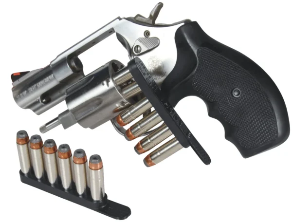 Bianchi 20054 Speed Strip  38/357 Cal Revolver 6rd Black Polymer 2 Per Pack