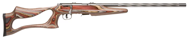 Savage Arms 96771 93R17 BSEV Full Size 17 HMR 5+1 21" Satin Stainless Button-Rifled Spiral Fluted Barrel, Satin Stainless Stainless Steel Receiver, Laminate Evolution Stock, Right Hand